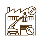 Limpeza de fachadas, armazéns e industrias.